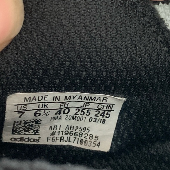 Adidas Rapida Run Black/White Laceless Knit Athletic Sneakers Size 7 - Picture 5 of 11